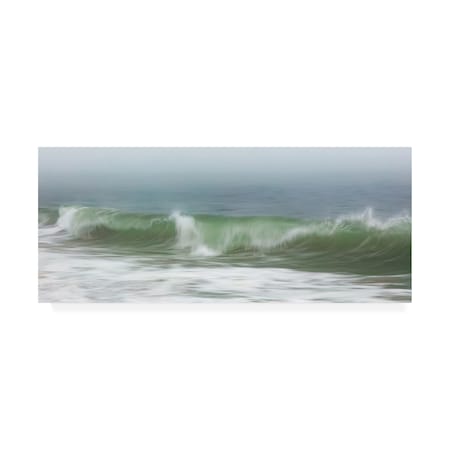 Katherine Gendreau 'Surfside Beach In Fog' Canvas Art,8x19